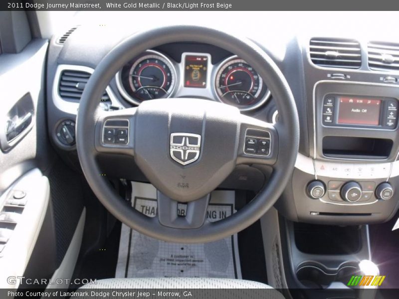 White Gold Metallic / Black/Light Frost Beige 2011 Dodge Journey Mainstreet