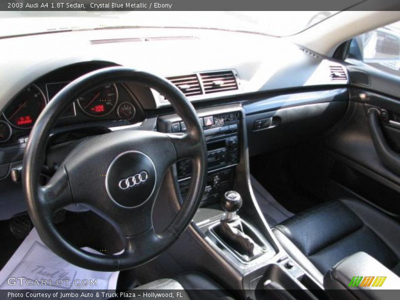 Crystal Blue Metallic / Ebony 2003 Audi A4 1.8T Sedan