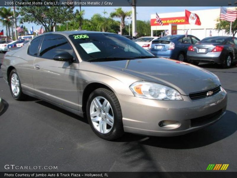 Amber Bronze Metallic / Gray 2006 Chevrolet Monte Carlo LT