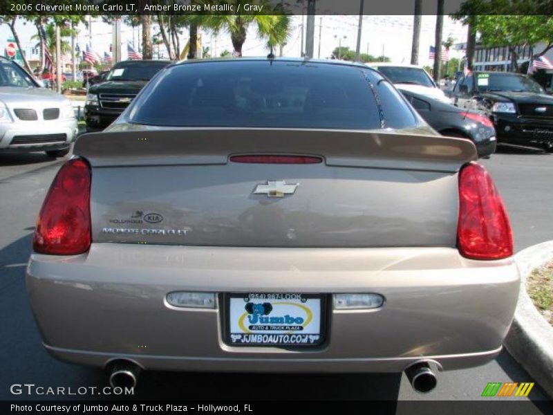 Amber Bronze Metallic / Gray 2006 Chevrolet Monte Carlo LT