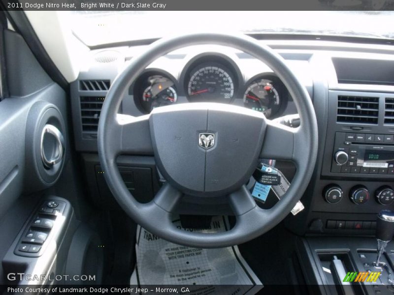 Bright White / Dark Slate Gray 2011 Dodge Nitro Heat