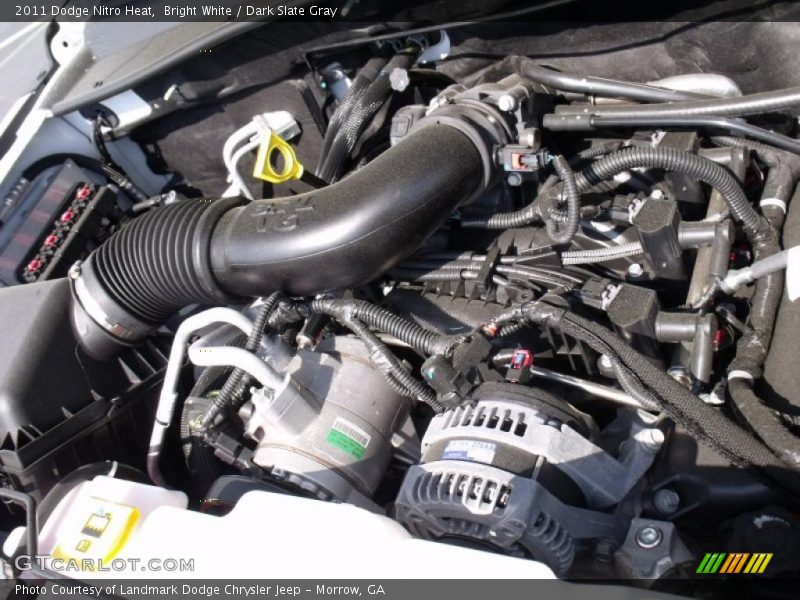 Bright White / Dark Slate Gray 2011 Dodge Nitro Heat