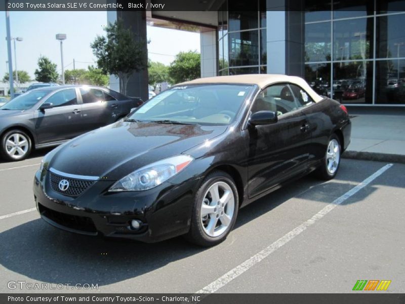 Black / Ivory 2008 Toyota Solara SLE V6 Convertible