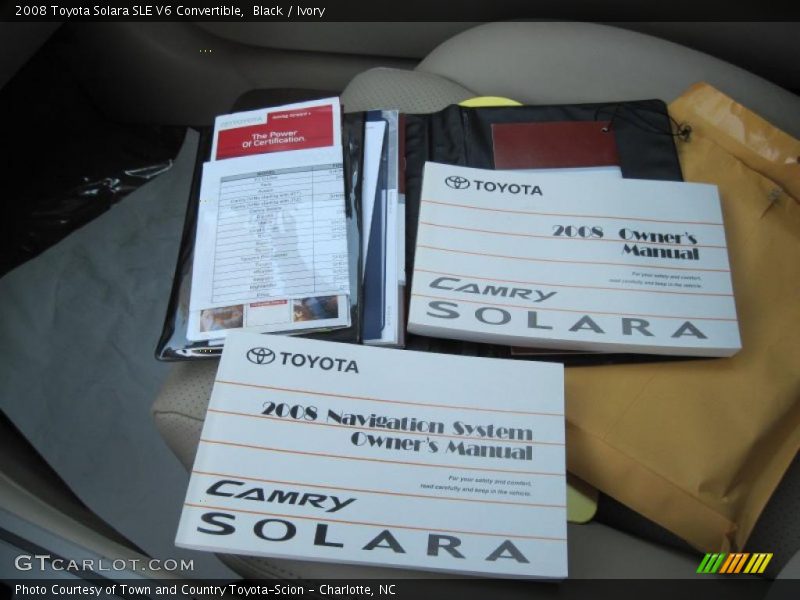 Black / Ivory 2008 Toyota Solara SLE V6 Convertible