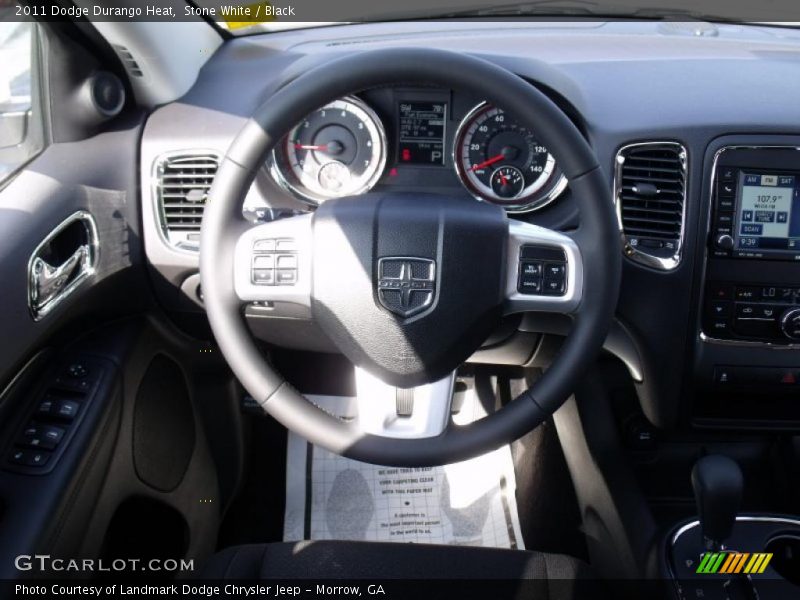 Stone White / Black 2011 Dodge Durango Heat