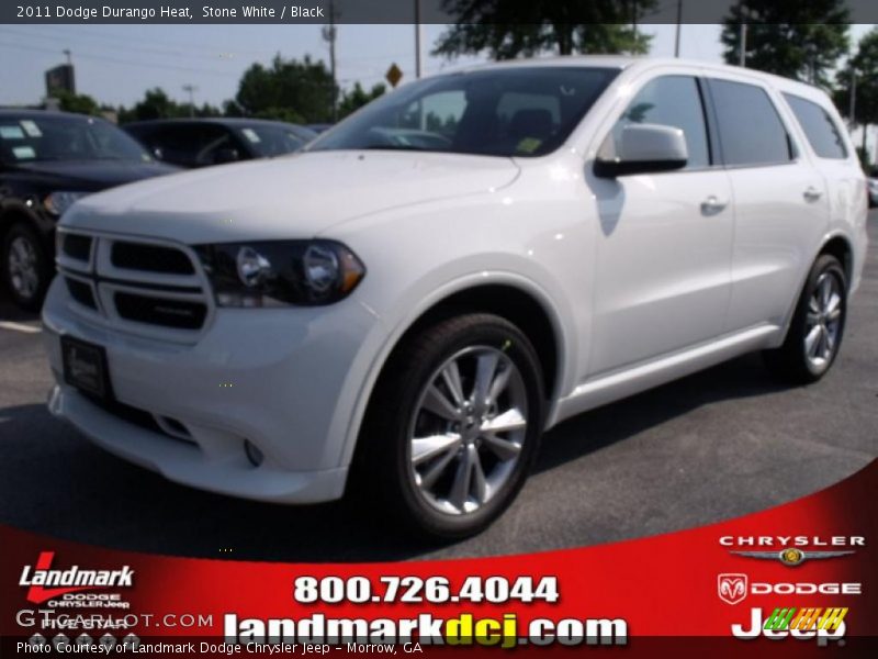 Stone White / Black 2011 Dodge Durango Heat