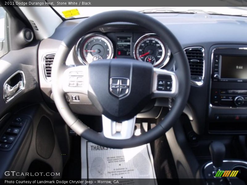 Stone White / Black 2011 Dodge Durango Heat