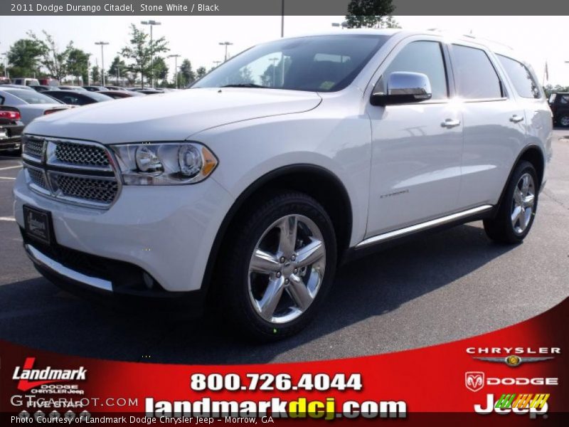 Stone White / Black 2011 Dodge Durango Citadel