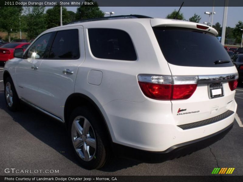 Stone White / Black 2011 Dodge Durango Citadel