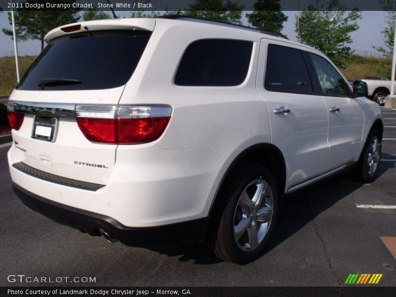 Stone White / Black 2011 Dodge Durango Citadel