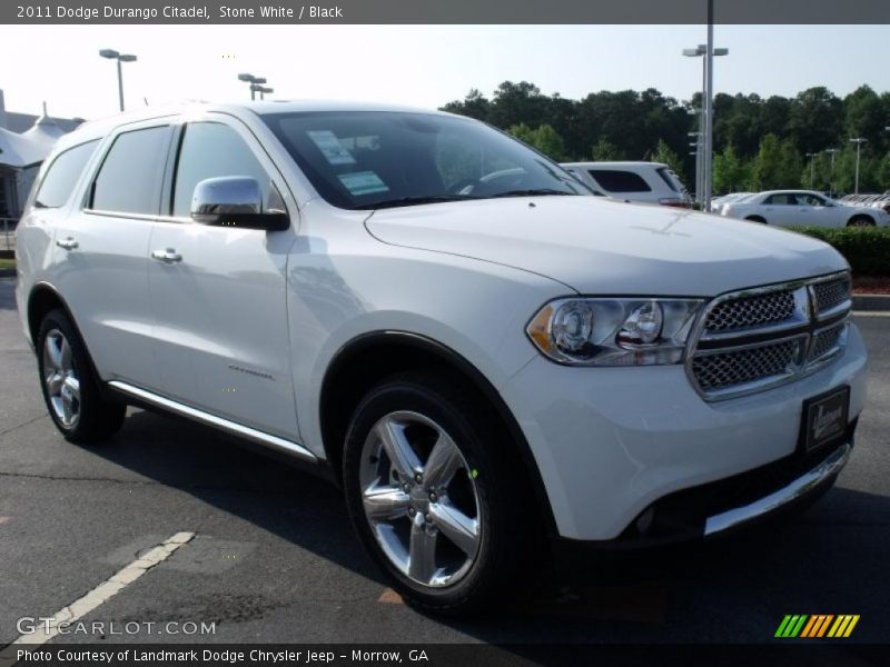Stone White / Black 2011 Dodge Durango Citadel