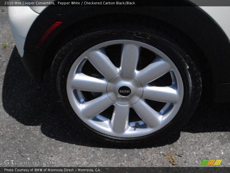 Pepper White / Checkered Carbon Black/Black 2010 Mini Cooper Convertible