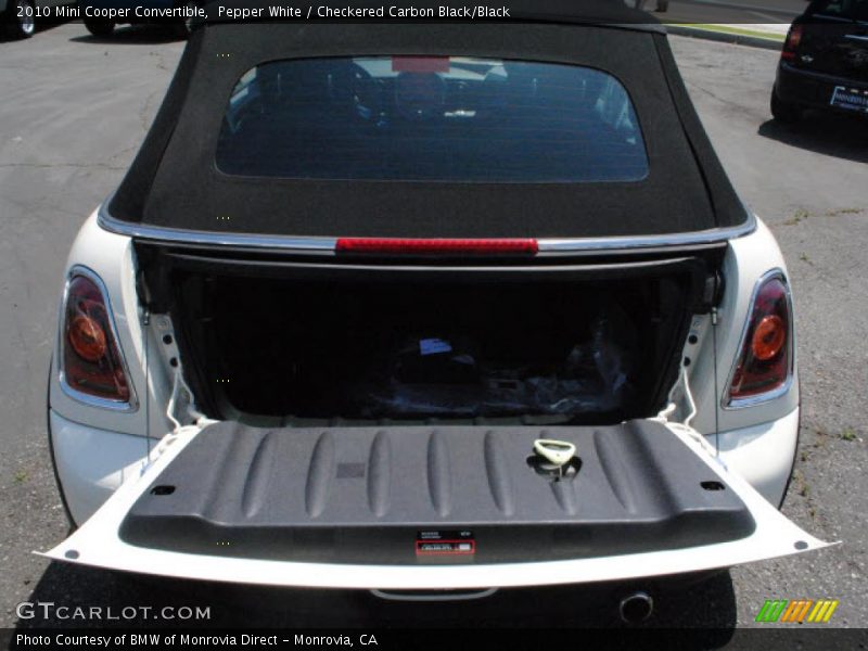 Pepper White / Checkered Carbon Black/Black 2010 Mini Cooper Convertible