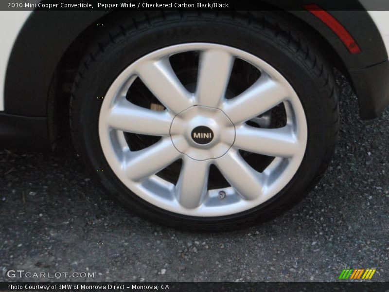 Pepper White / Checkered Carbon Black/Black 2010 Mini Cooper Convertible