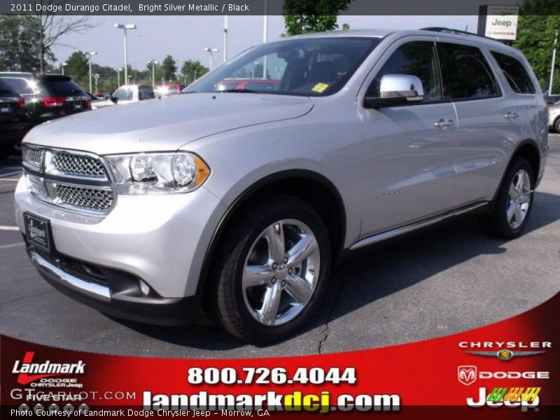 Bright Silver Metallic / Black 2011 Dodge Durango Citadel