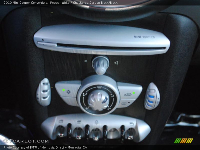 Pepper White / Checkered Carbon Black/Black 2010 Mini Cooper Convertible