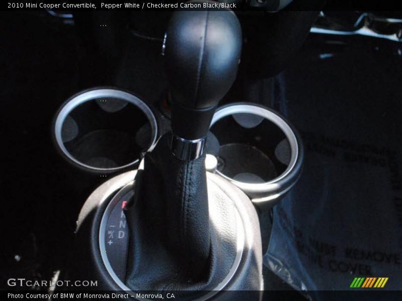 Pepper White / Checkered Carbon Black/Black 2010 Mini Cooper Convertible