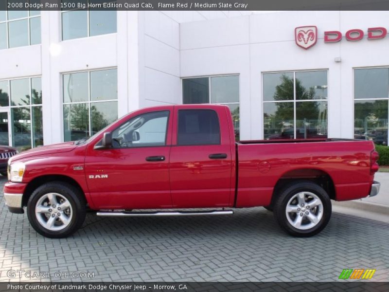 Flame Red / Medium Slate Gray 2008 Dodge Ram 1500 Big Horn Edition Quad Cab