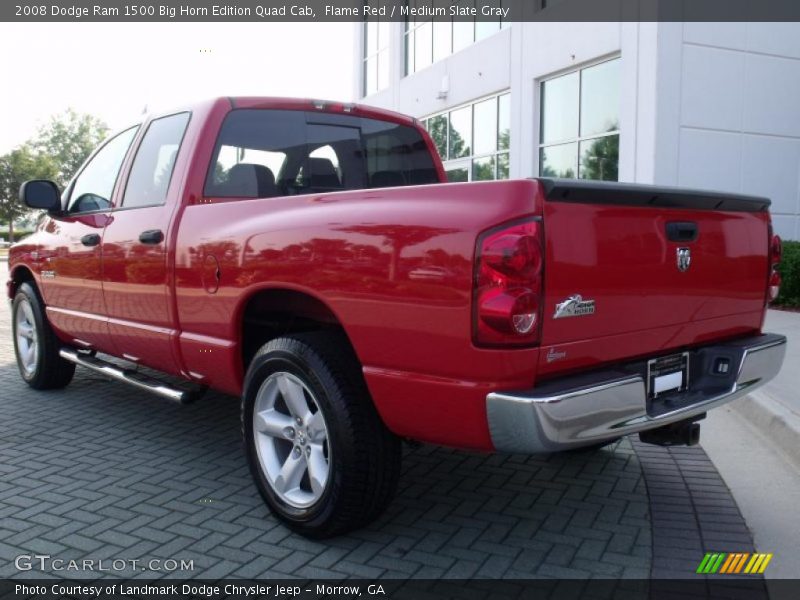 Flame Red / Medium Slate Gray 2008 Dodge Ram 1500 Big Horn Edition Quad Cab