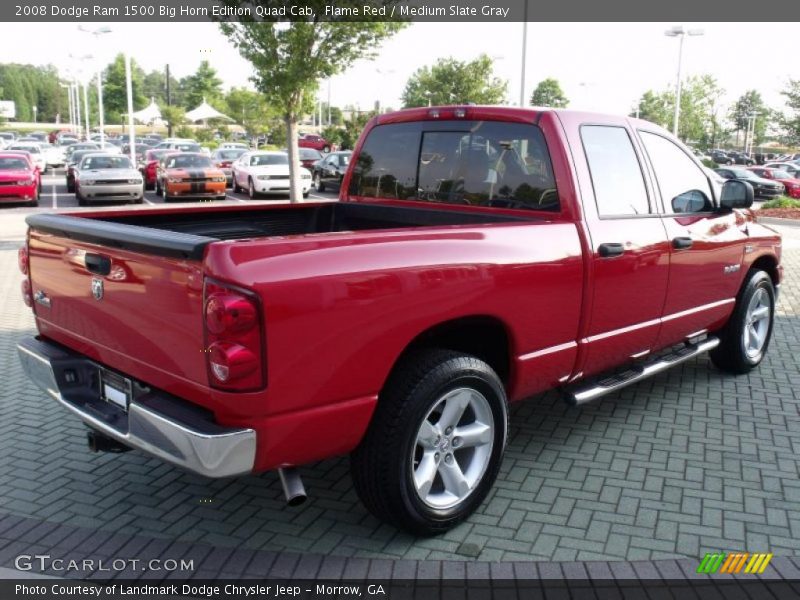 Flame Red / Medium Slate Gray 2008 Dodge Ram 1500 Big Horn Edition Quad Cab