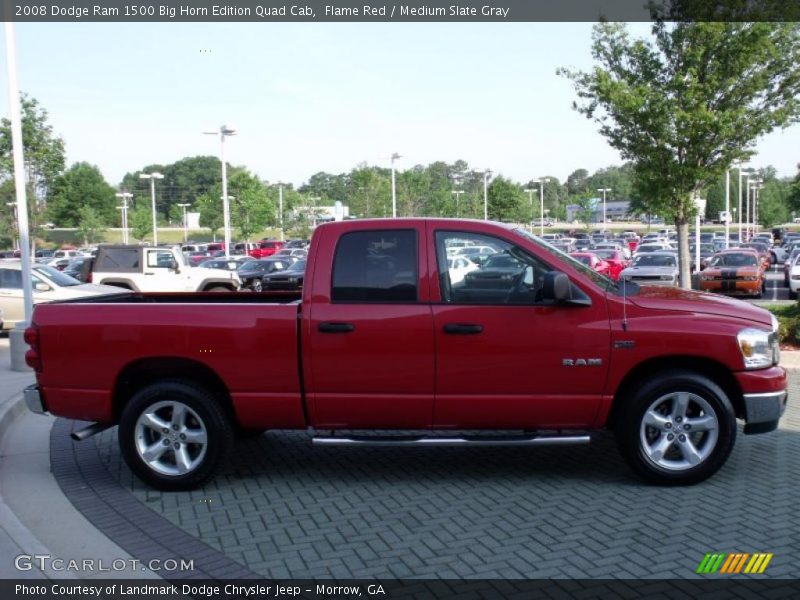 Flame Red / Medium Slate Gray 2008 Dodge Ram 1500 Big Horn Edition Quad Cab