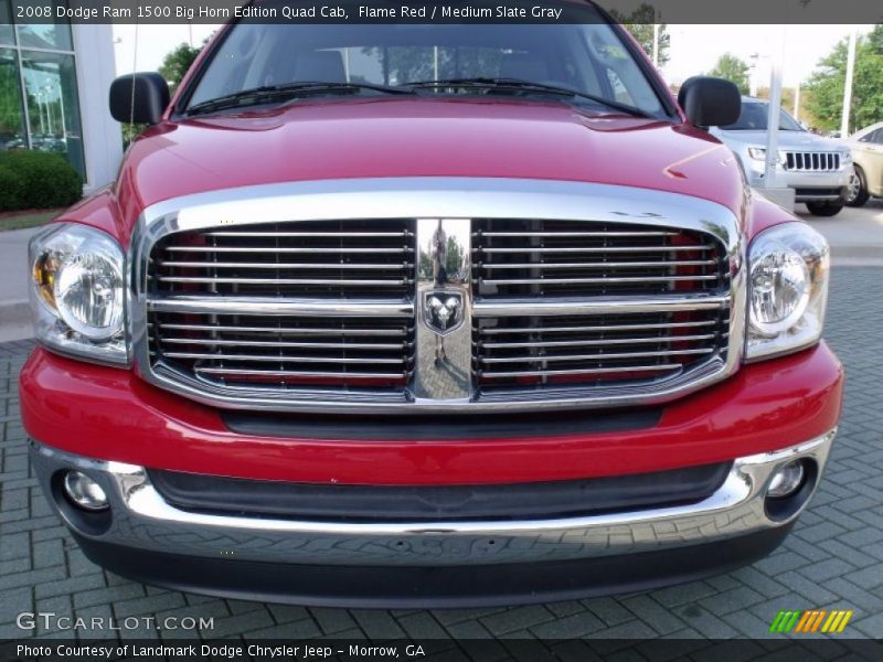 Flame Red / Medium Slate Gray 2008 Dodge Ram 1500 Big Horn Edition Quad Cab