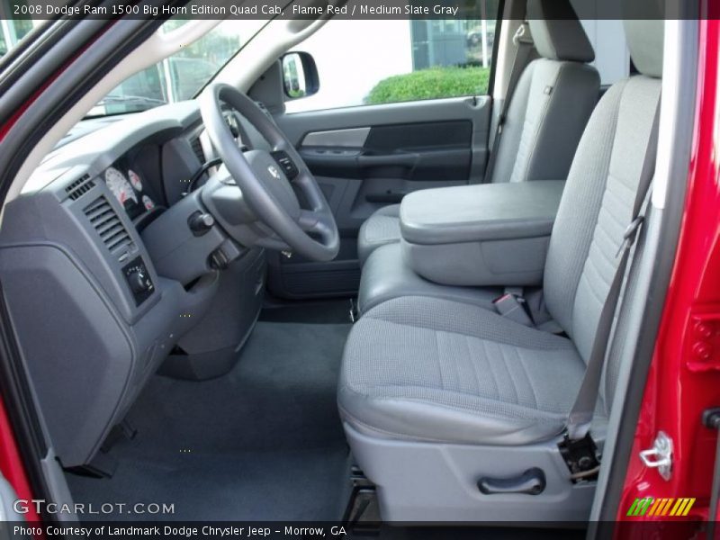 Flame Red / Medium Slate Gray 2008 Dodge Ram 1500 Big Horn Edition Quad Cab