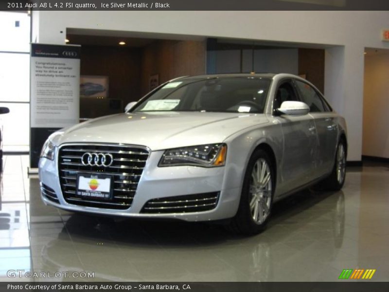 Ice Silver Metallic / Black 2011 Audi A8 L 4.2 FSI quattro