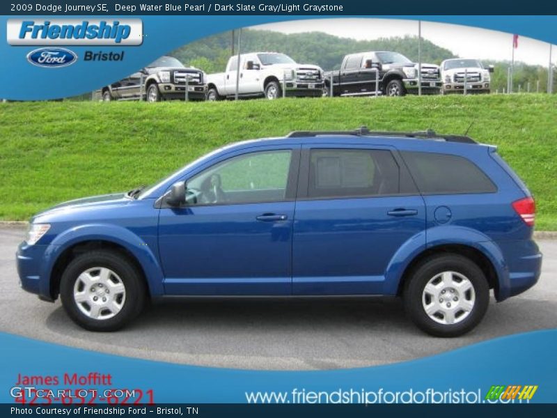 Deep Water Blue Pearl / Dark Slate Gray/Light Graystone 2009 Dodge Journey SE