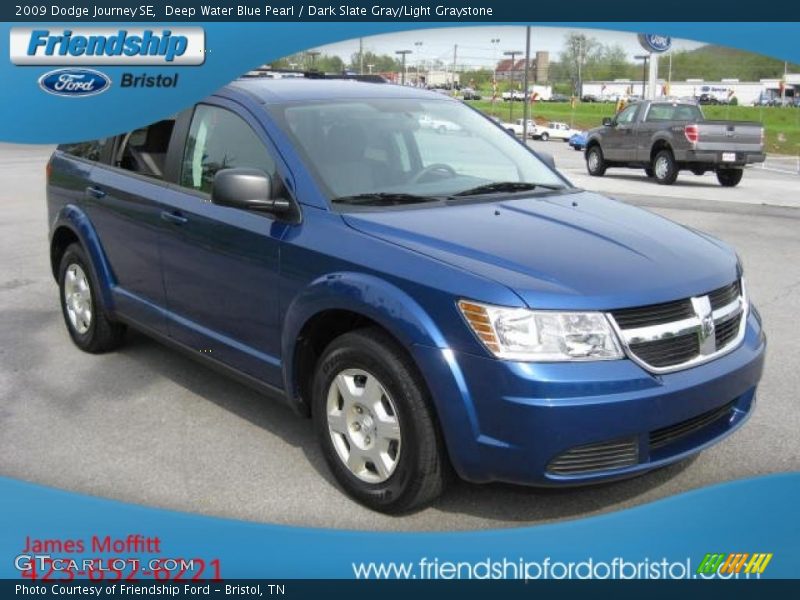 Deep Water Blue Pearl / Dark Slate Gray/Light Graystone 2009 Dodge Journey SE