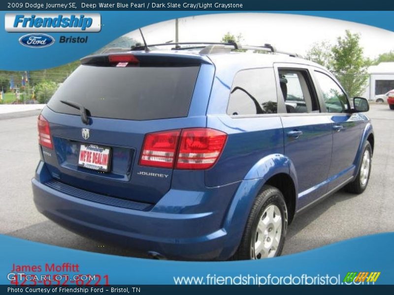 Deep Water Blue Pearl / Dark Slate Gray/Light Graystone 2009 Dodge Journey SE