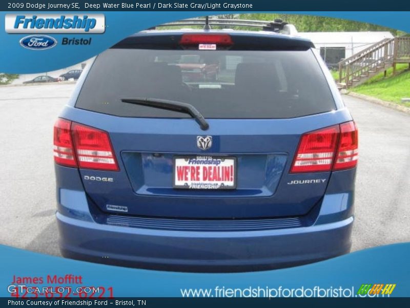 Deep Water Blue Pearl / Dark Slate Gray/Light Graystone 2009 Dodge Journey SE