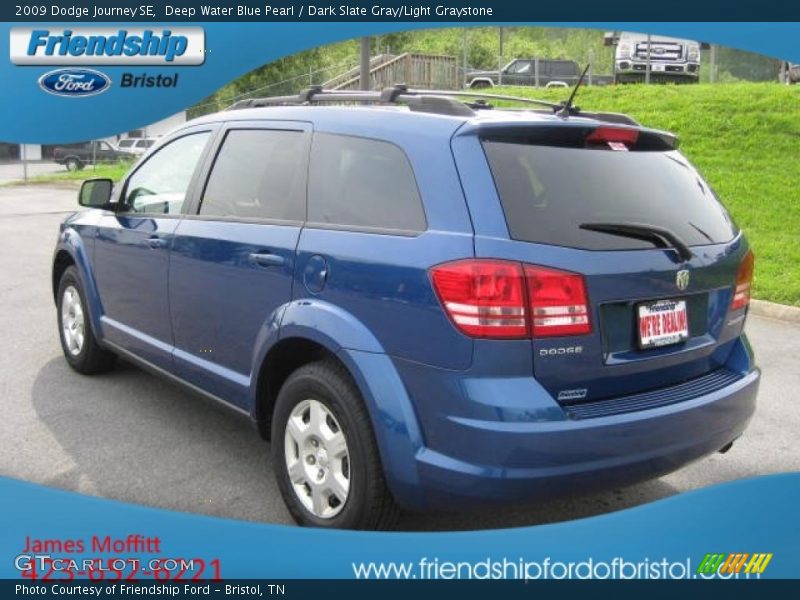 Deep Water Blue Pearl / Dark Slate Gray/Light Graystone 2009 Dodge Journey SE