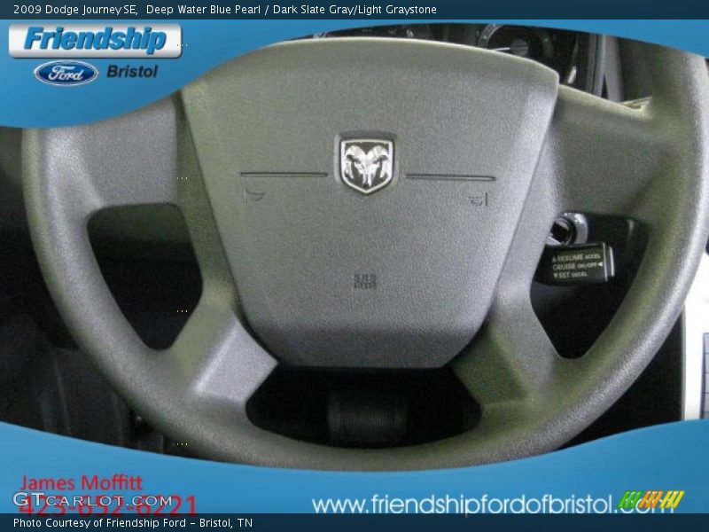 Deep Water Blue Pearl / Dark Slate Gray/Light Graystone 2009 Dodge Journey SE