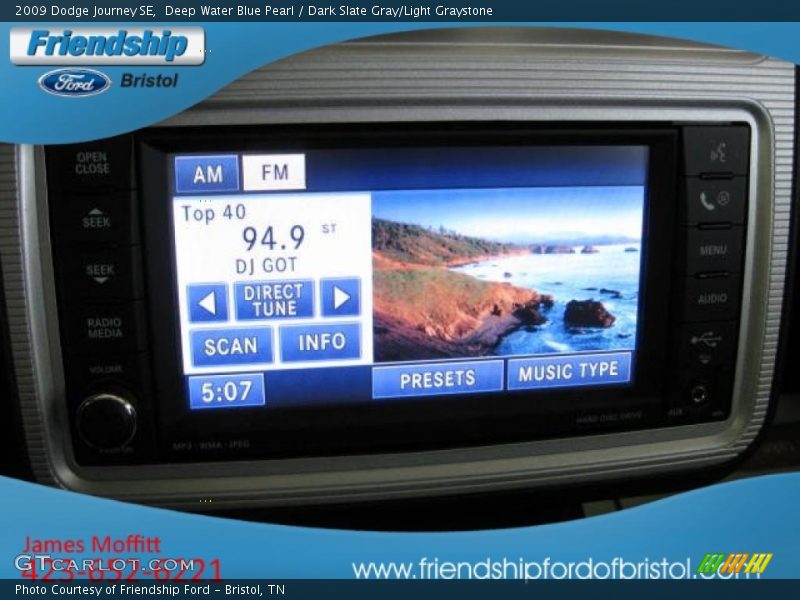 Deep Water Blue Pearl / Dark Slate Gray/Light Graystone 2009 Dodge Journey SE