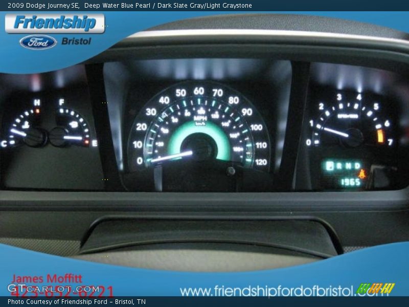 Deep Water Blue Pearl / Dark Slate Gray/Light Graystone 2009 Dodge Journey SE