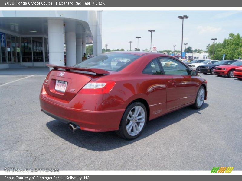 Habanero Red Pearl / Black 2008 Honda Civic Si Coupe