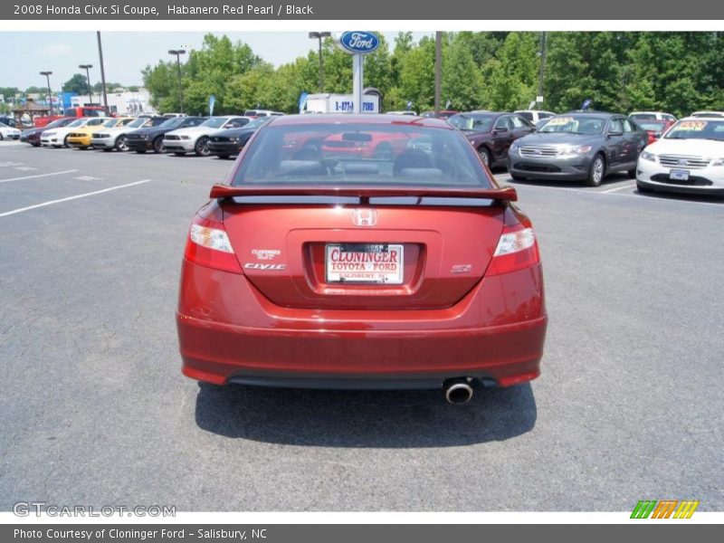 Habanero Red Pearl / Black 2008 Honda Civic Si Coupe