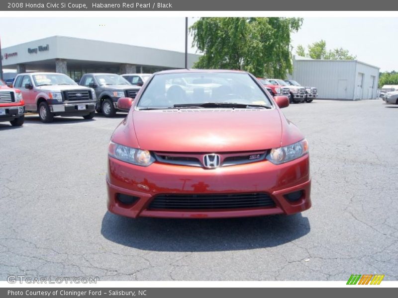 Habanero Red Pearl / Black 2008 Honda Civic Si Coupe