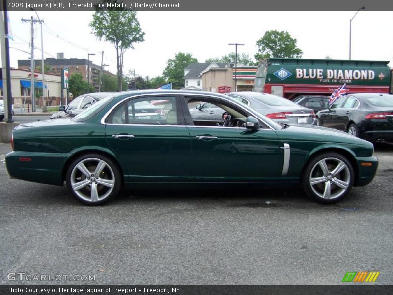 Emerald Fire Metallic / Barley/Charcoal 2008 Jaguar XJ XJR