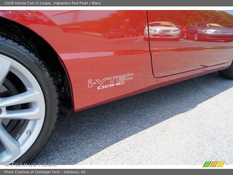Habanero Red Pearl / Black 2008 Honda Civic Si Coupe