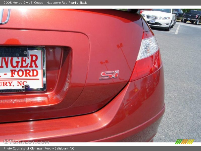 Habanero Red Pearl / Black 2008 Honda Civic Si Coupe