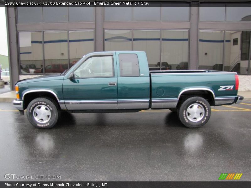 Emerald Green Metallic / Gray 1998 Chevrolet C/K K1500 Extended Cab 4x4
