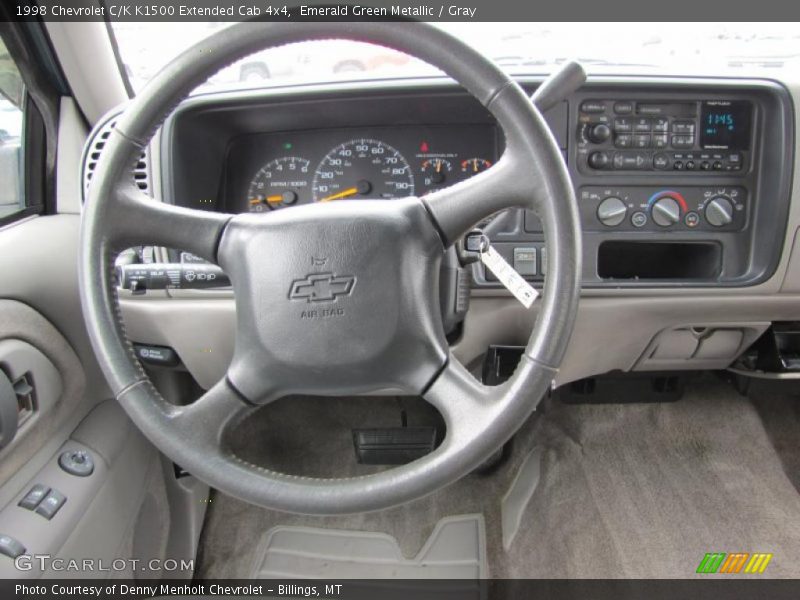 Emerald Green Metallic / Gray 1998 Chevrolet C/K K1500 Extended Cab 4x4