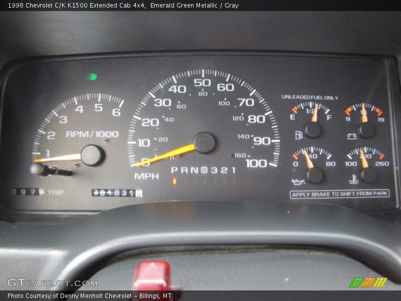  1998 C/K K1500 Extended Cab 4x4 K1500 Extended Cab 4x4 Gauges