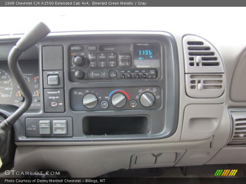 Emerald Green Metallic / Gray 1998 Chevrolet C/K K1500 Extended Cab 4x4