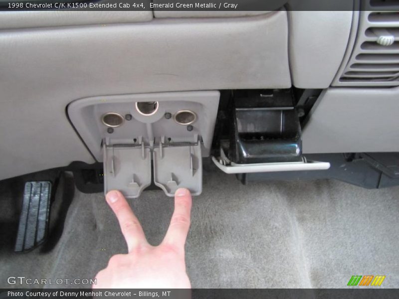 Emerald Green Metallic / Gray 1998 Chevrolet C/K K1500 Extended Cab 4x4