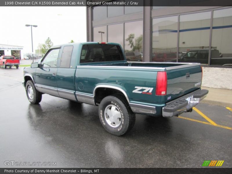 Emerald Green Metallic / Gray 1998 Chevrolet C/K K1500 Extended Cab 4x4