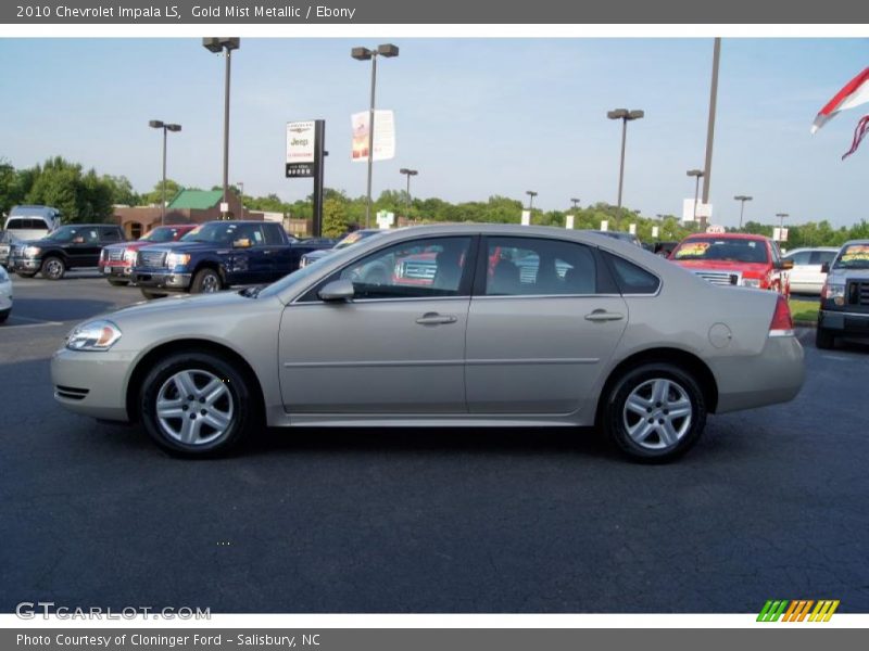 Gold Mist Metallic / Ebony 2010 Chevrolet Impala LS