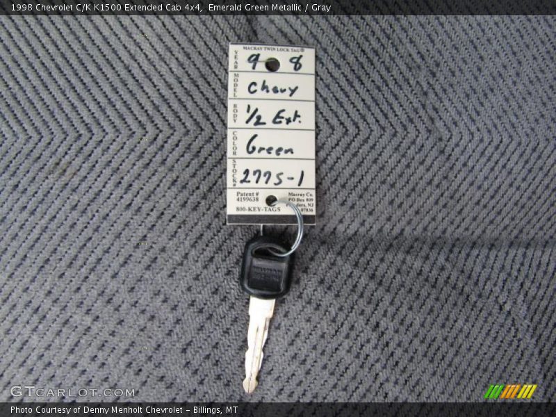 Emerald Green Metallic / Gray 1998 Chevrolet C/K K1500 Extended Cab 4x4